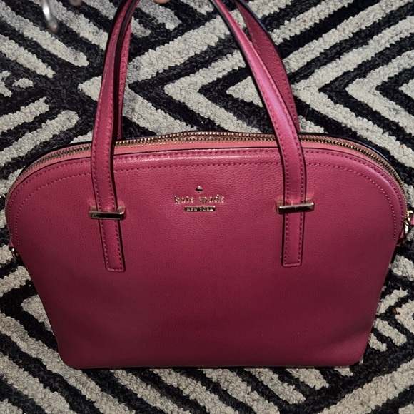 Kate Spade Burgundy Satchel Bag - Picture 3 of 8